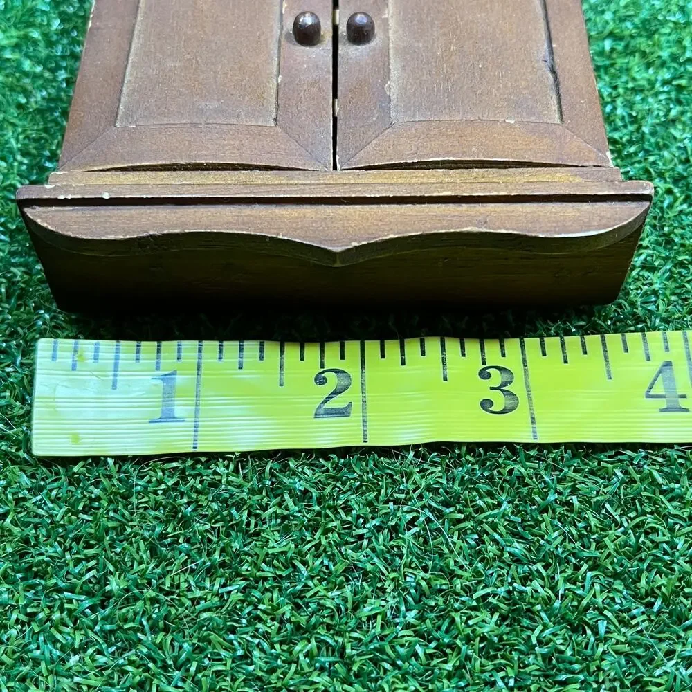Vintage Wooden Secretary Chest Dollhouse Furniture